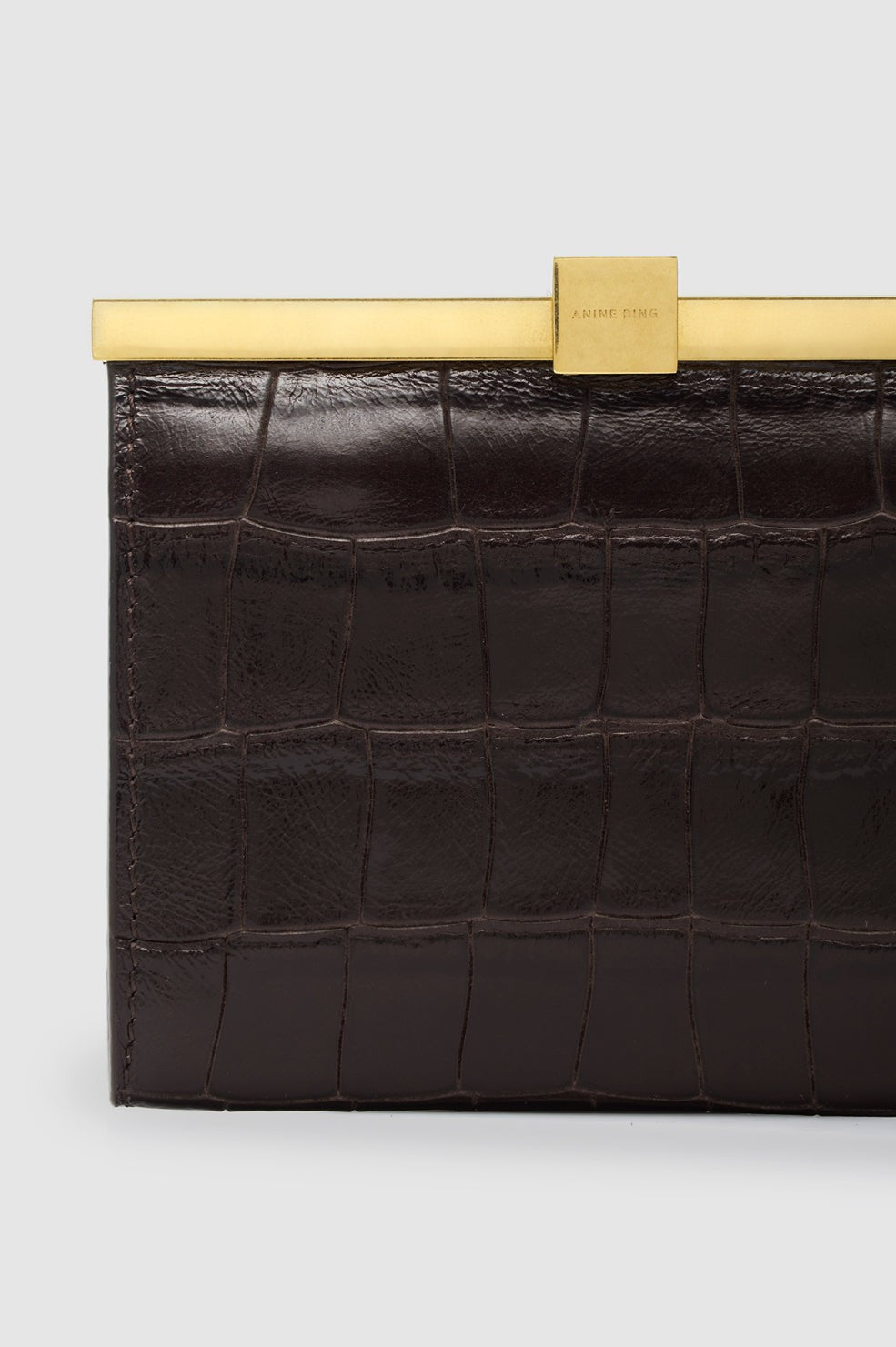 Anine Wallet Embossed - Dark Brown