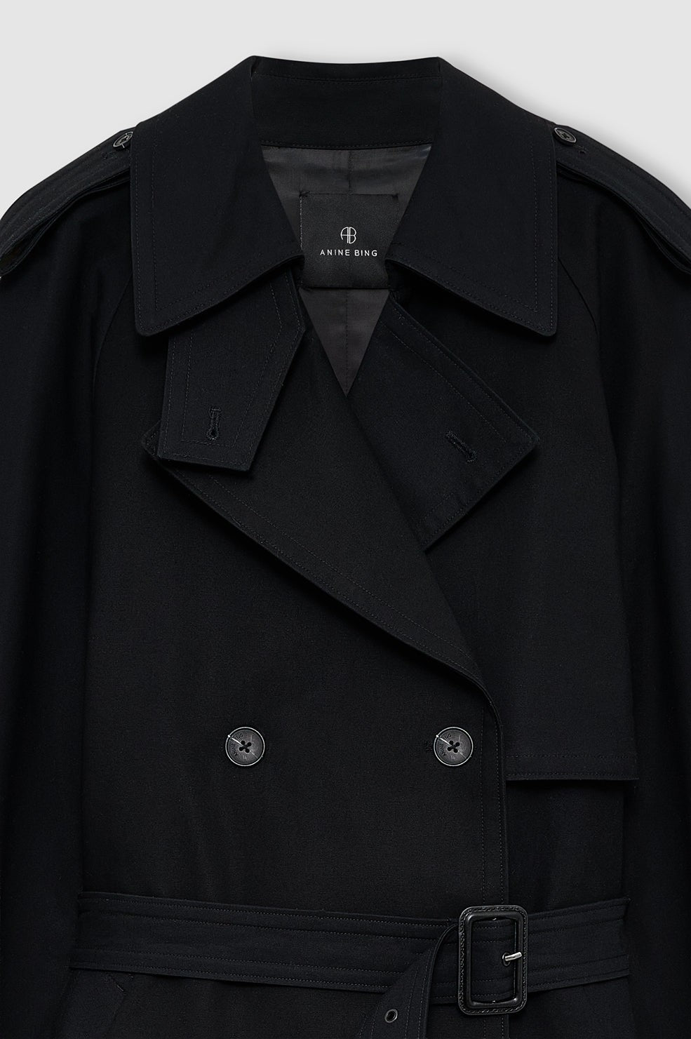 Pascale Maxi Trench - Black