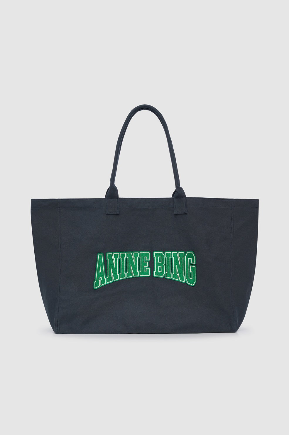 Leo Canvas Tote - Washed Black And Green