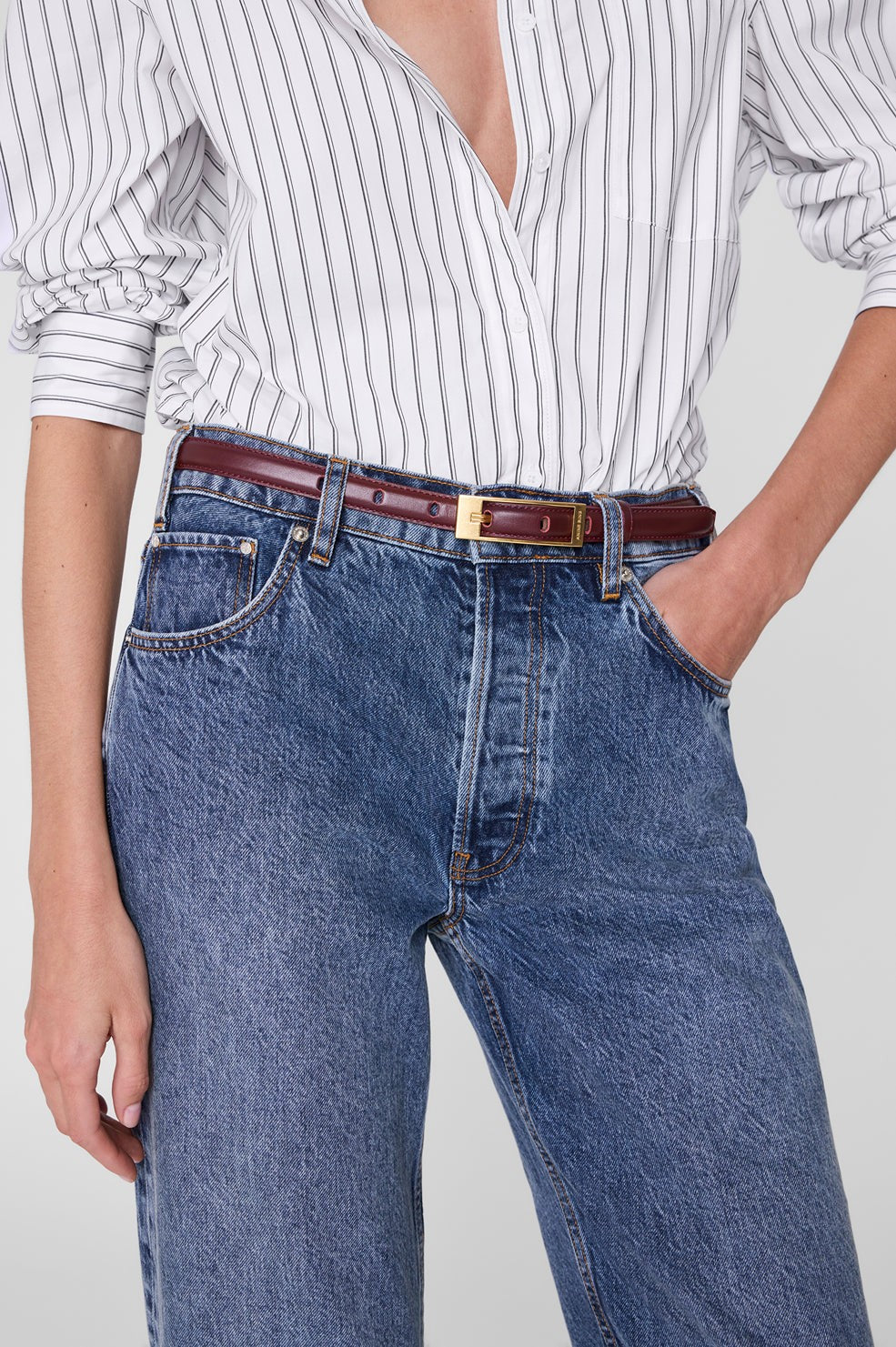 Elly Belt Smooth Leather - Fig