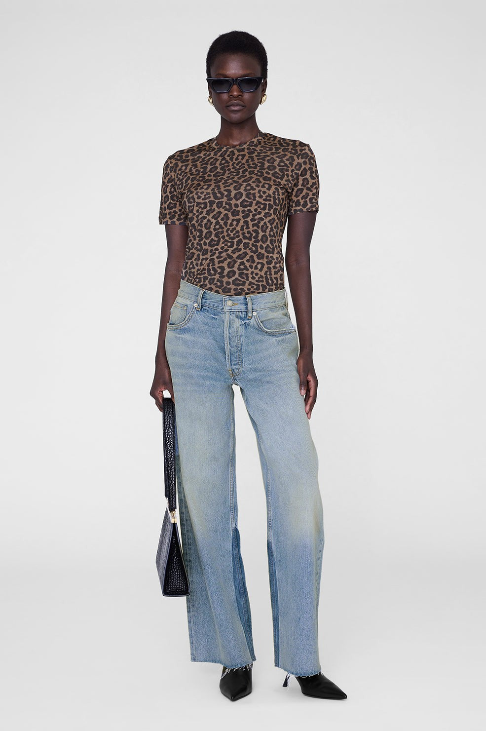 Sylvie Tee - Black And Brown Leopard