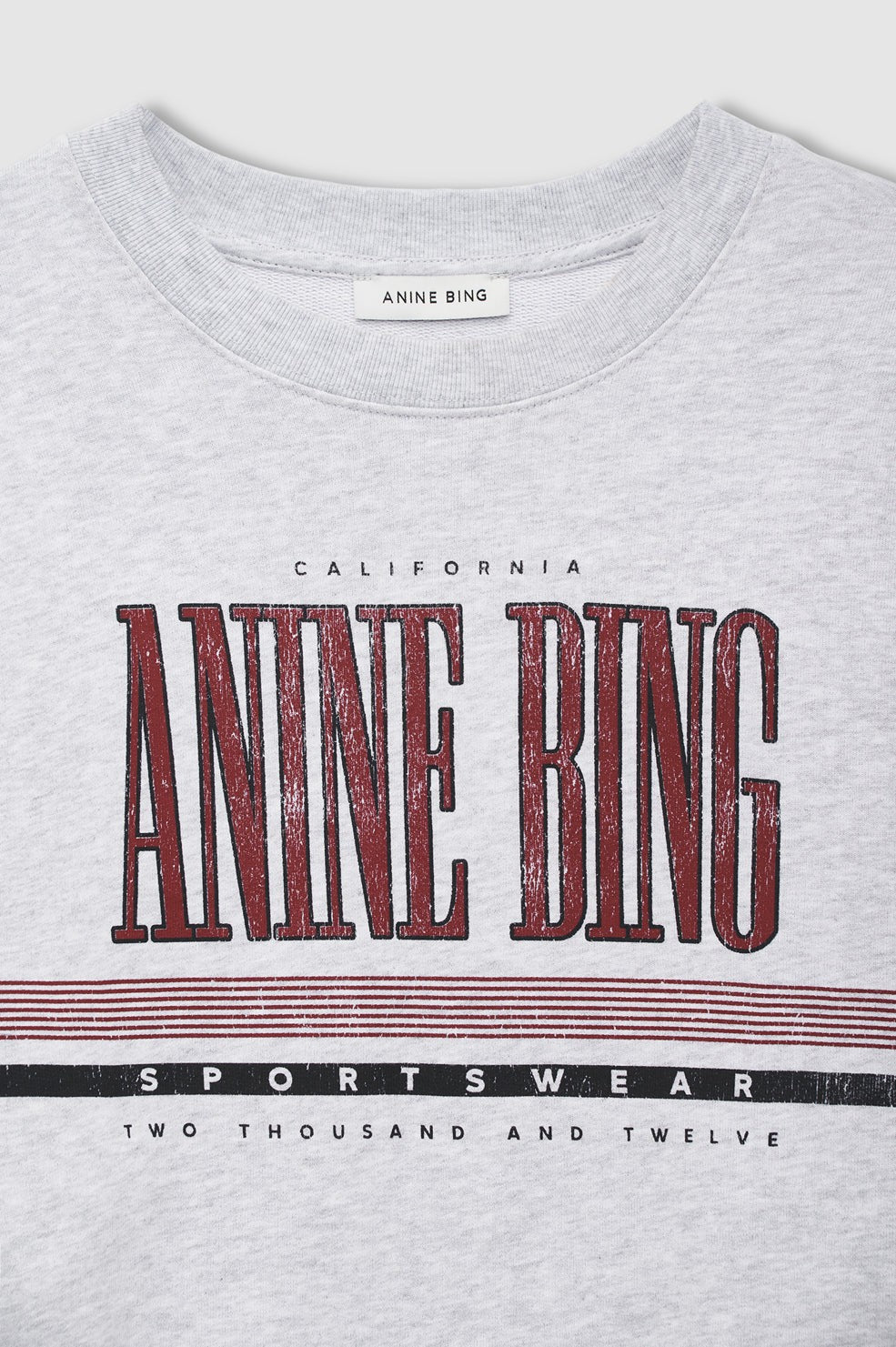 Sporty Cropped Sweatshirt - Heather Grey