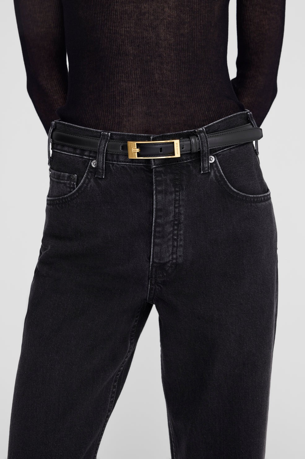 Elly Belt Smooth Leather - Black