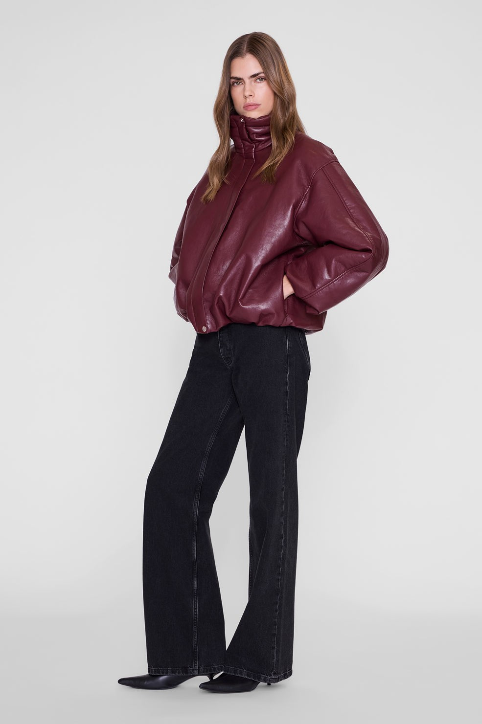 Cyrus Jacket - Burgundy Recycled Leather