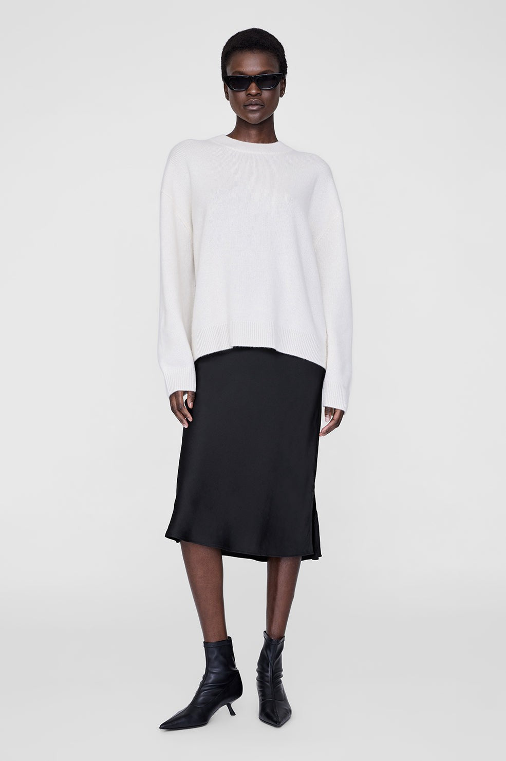 Bar Silk Skirt - Black