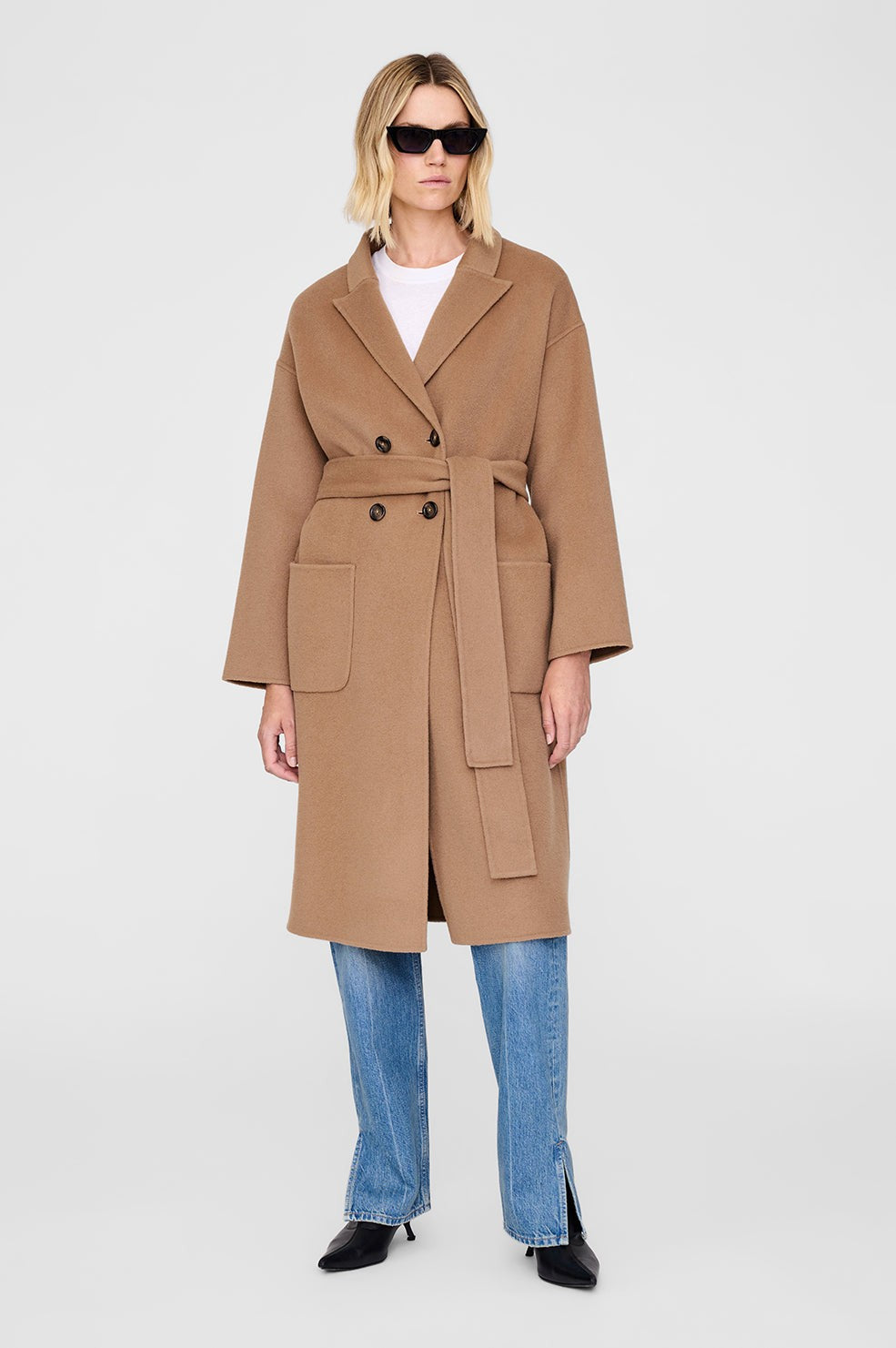 Dylan Coat - Camel Cashmere Blend