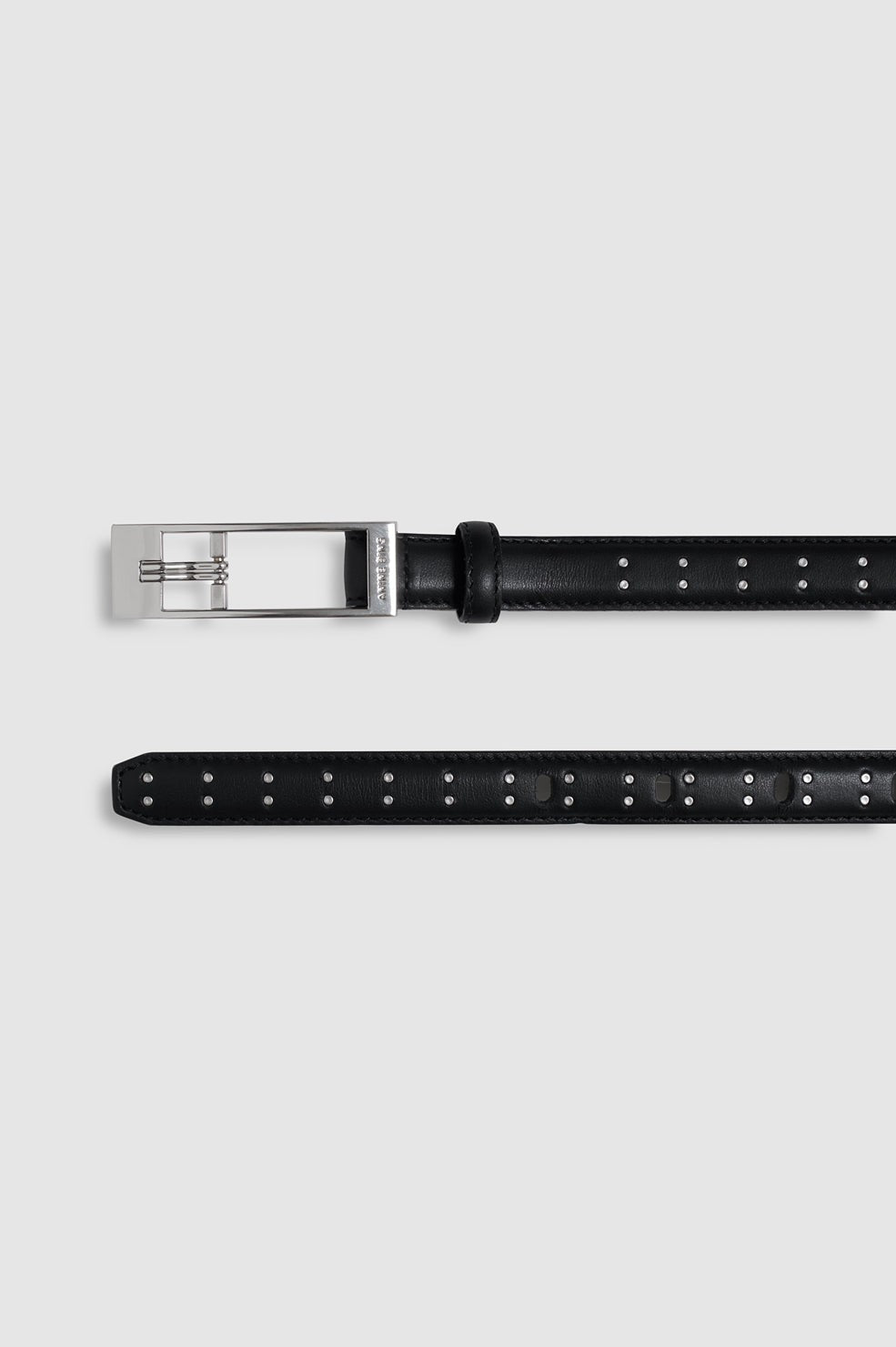 Elly Belt Studs Smooth Leather - Black