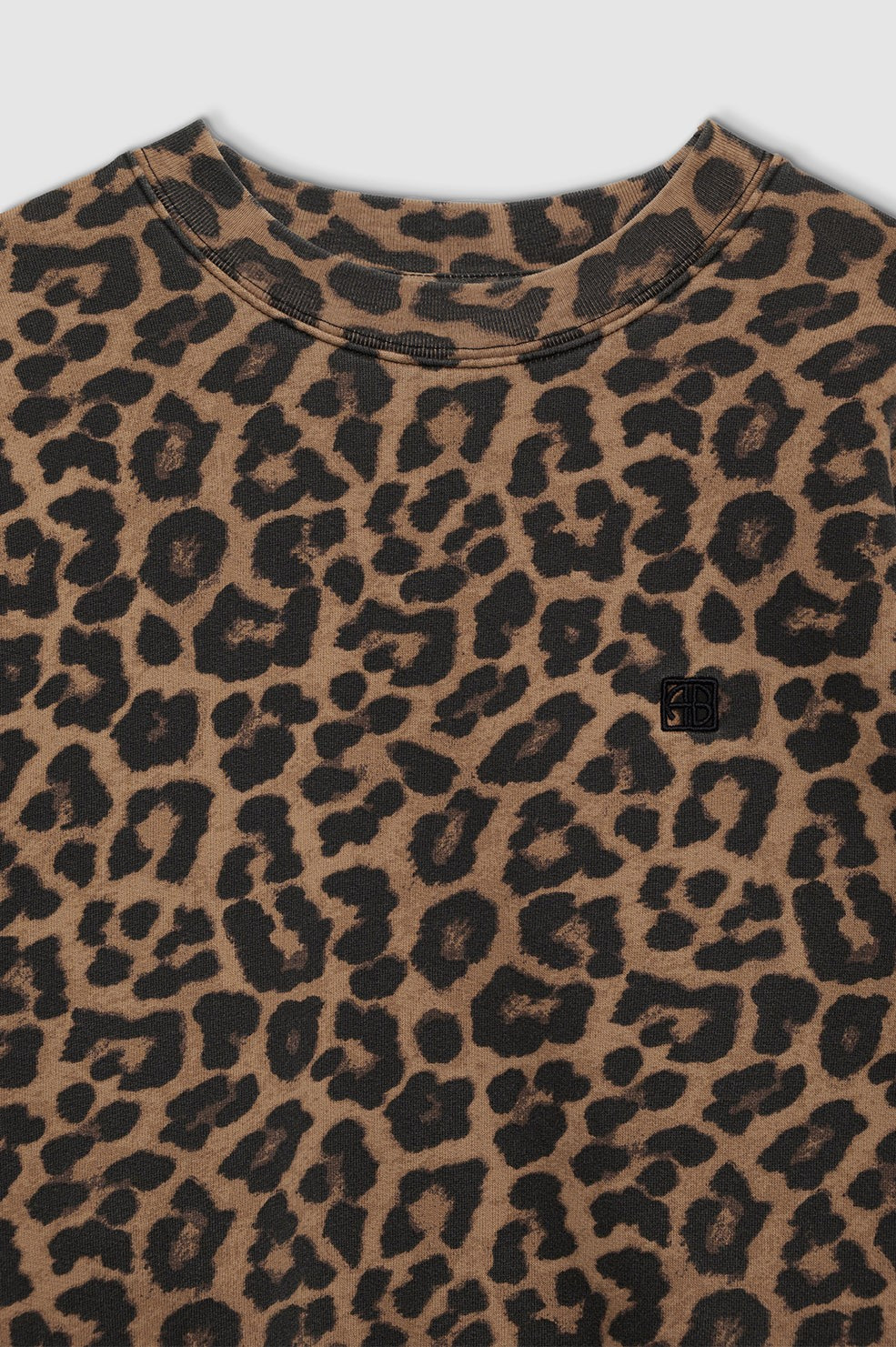 Miles Sweatshirt - Black And Brown Leopard