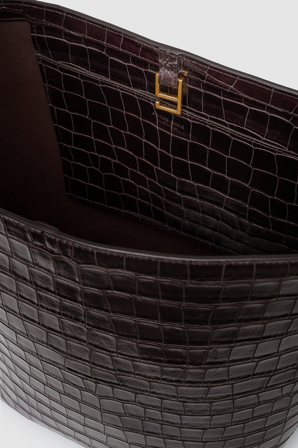 Elly Bucket Bag Embossed - Dark Brown