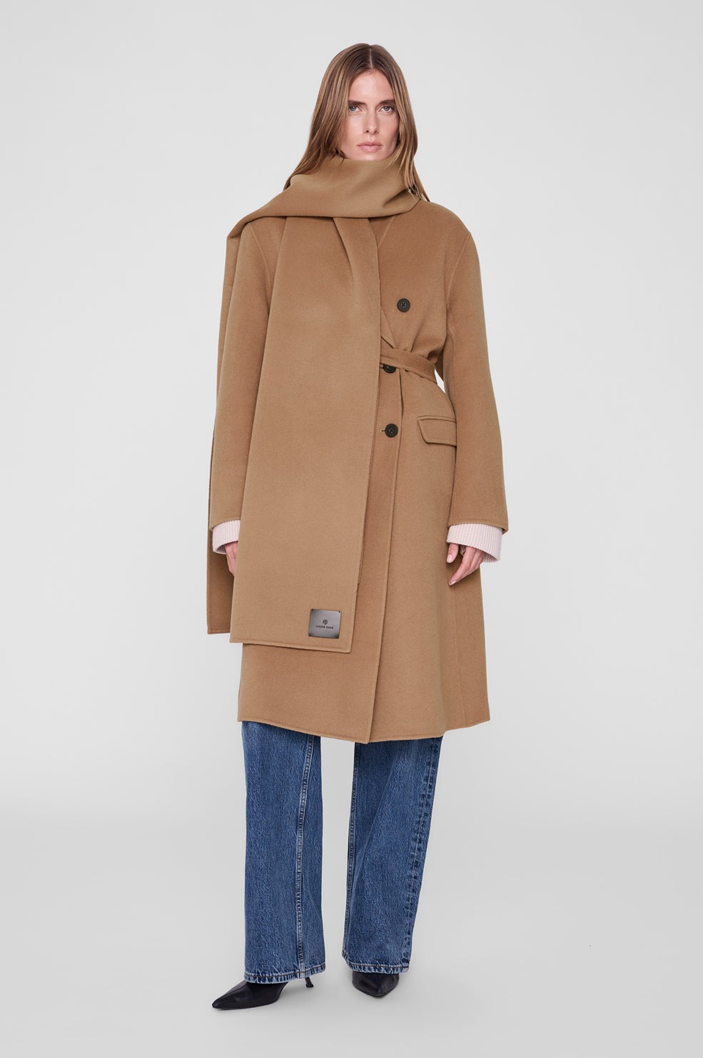 Ava Scarf - Camel Cashmere Blend