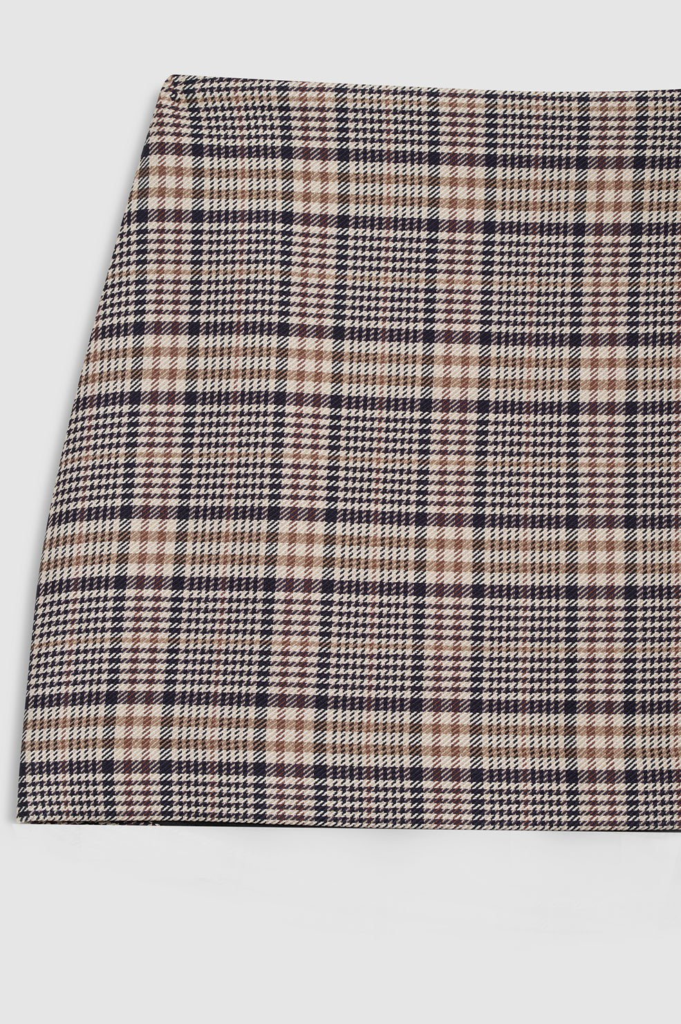 Tierra Skirt - Beige And Navy Checks