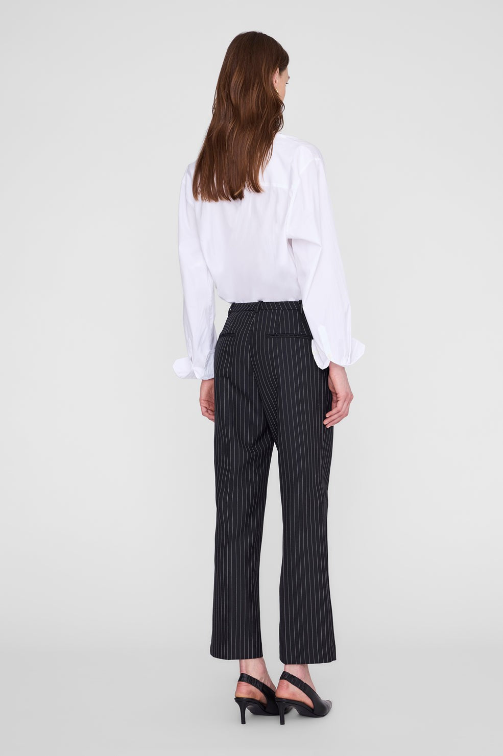 Thomas Trouser - Black And White Pinstripe