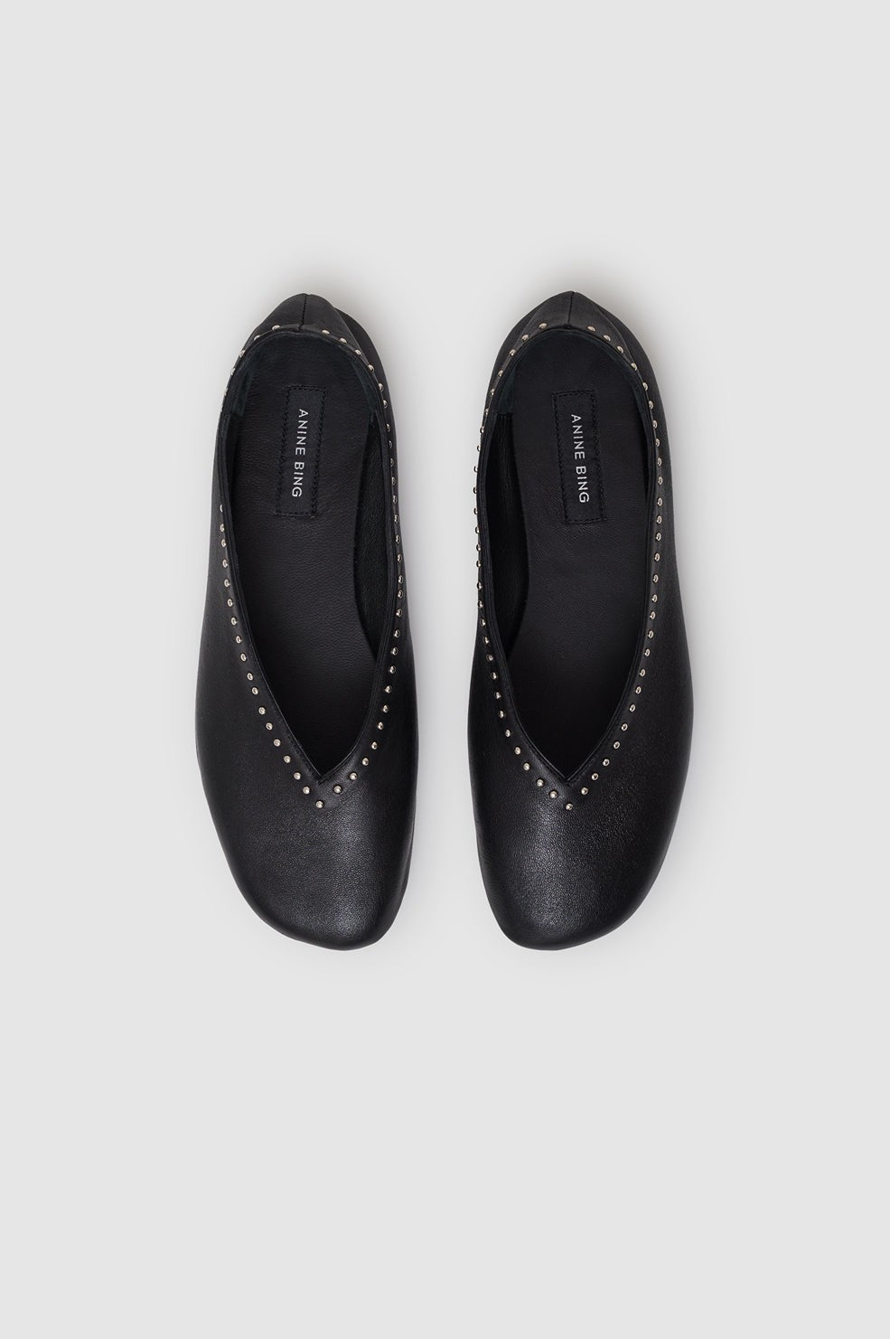 Ana Flats Studs - Black