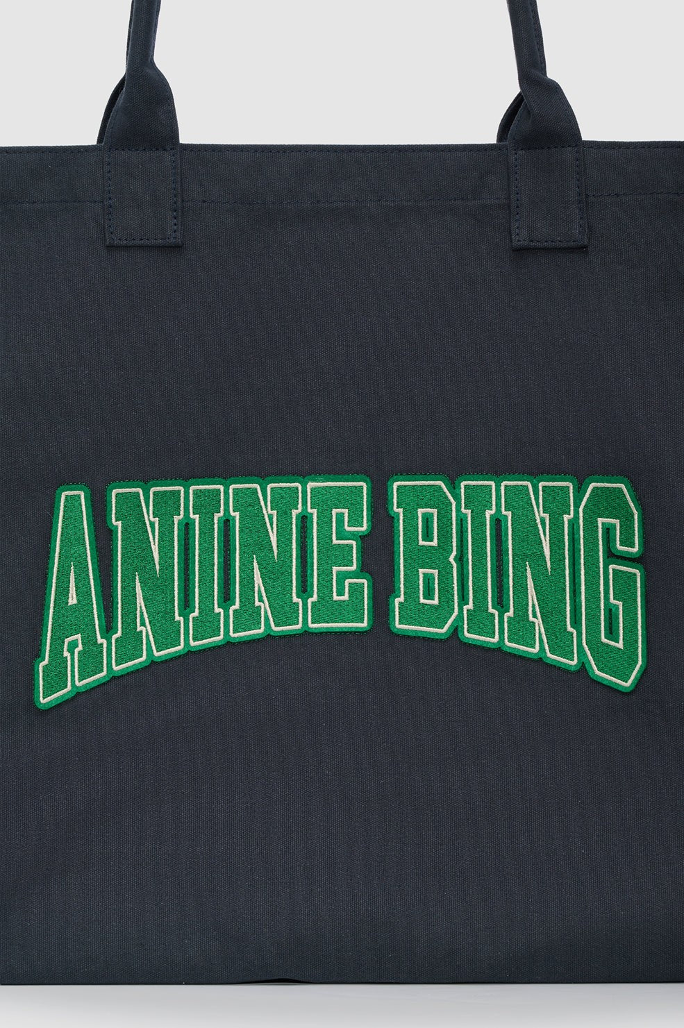 Leo Canvas Tote - Washed Black And Green