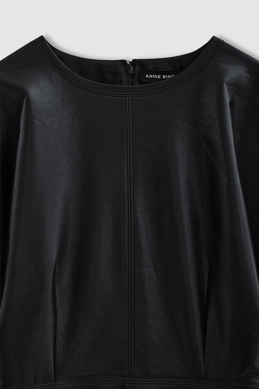 Zelie Dress - Black Recycled Leather