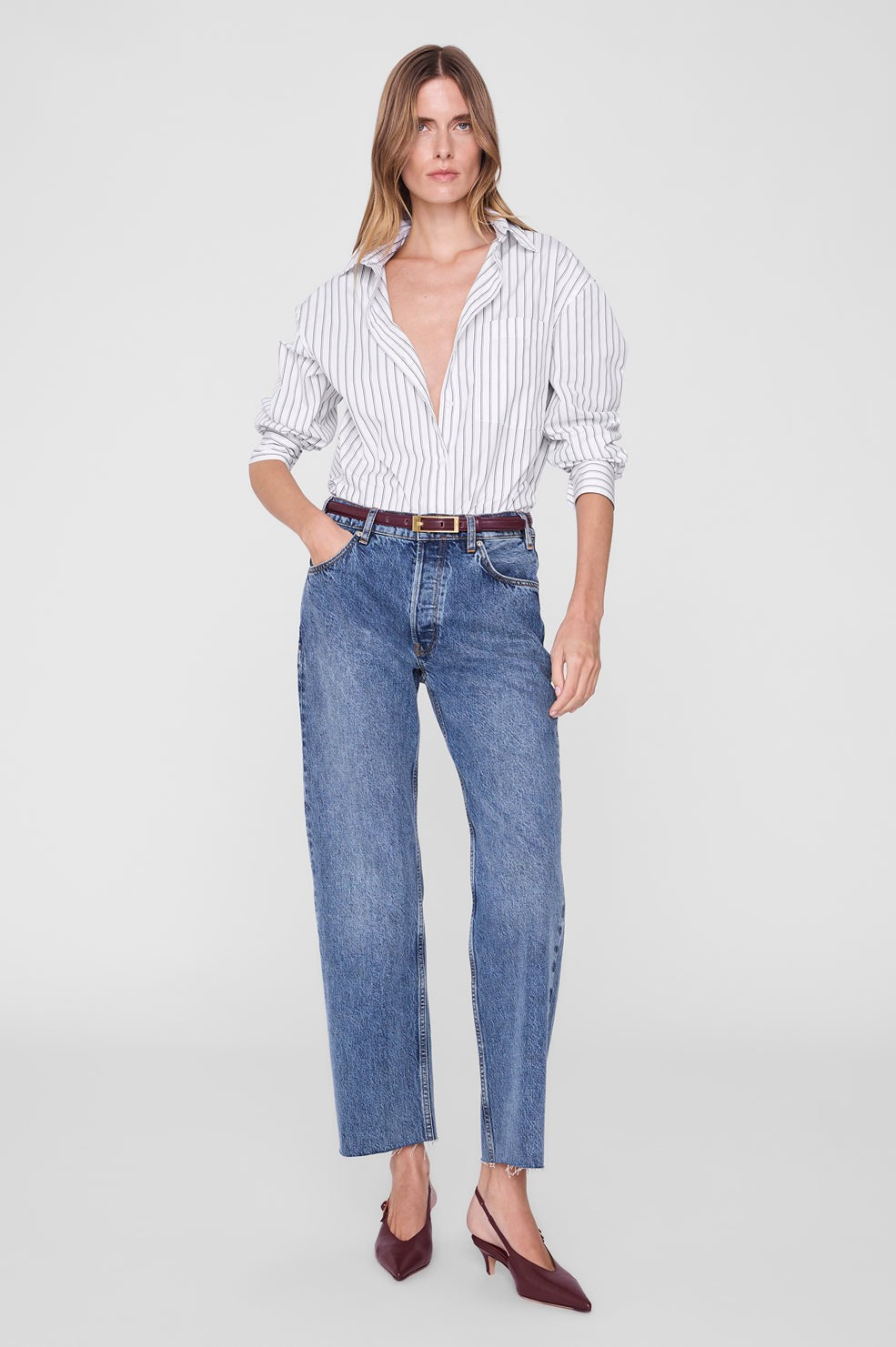 Scott Shirt - White And Black Stripe