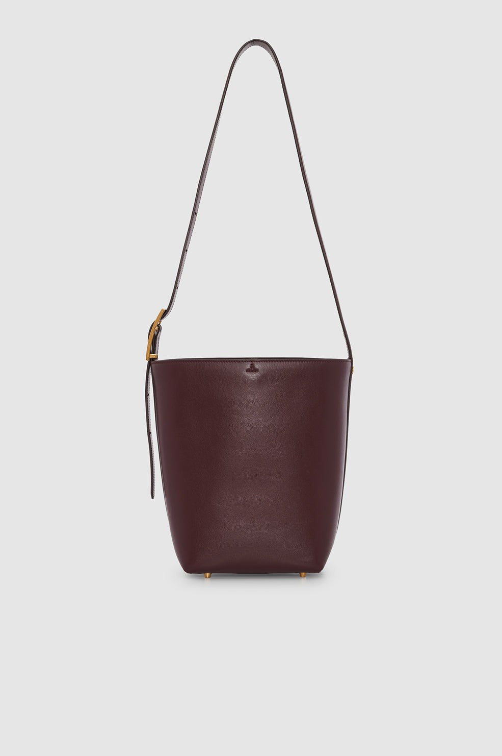 Elly Medium Bucket Bag Grained Leather - Fig