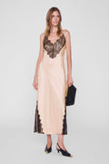 Judy Dress - Golden Beige And Black Lace