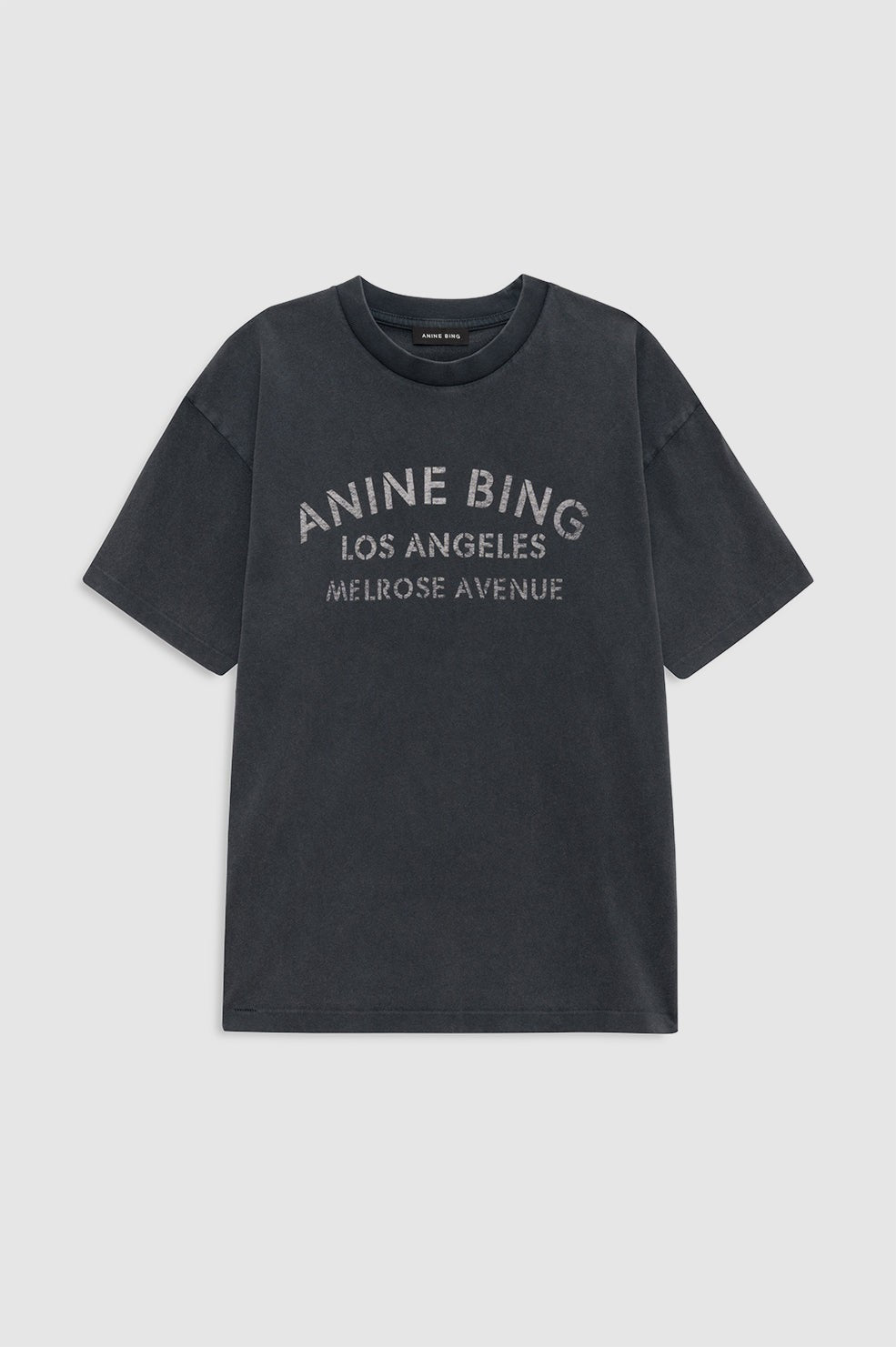 Cade Tee Melrose Stencil - Washed Black