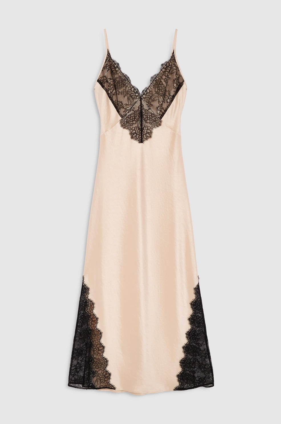 Judy Dress - Golden Beige And Black Lace