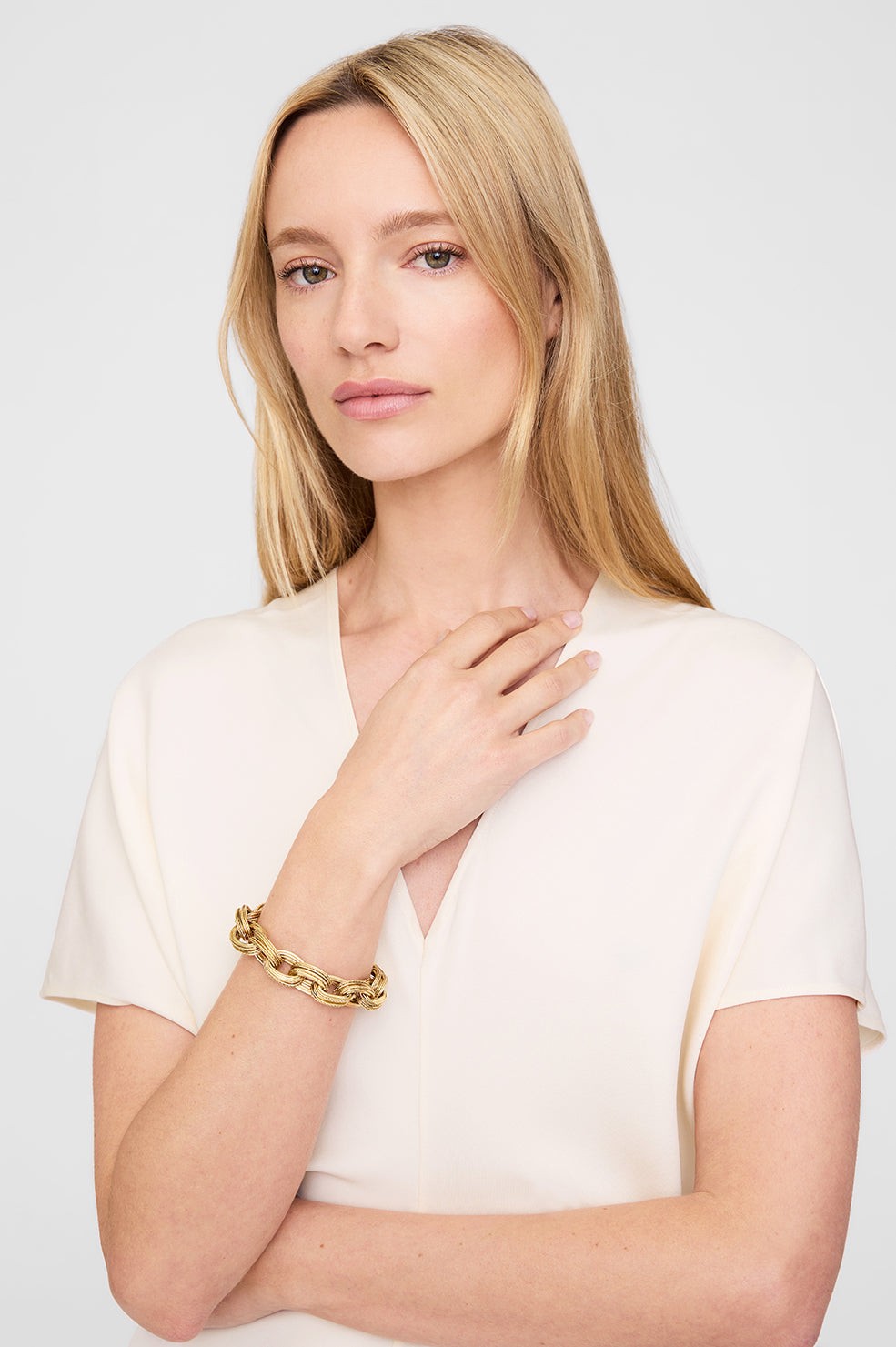 Double Link Chain Bracelet - Gold