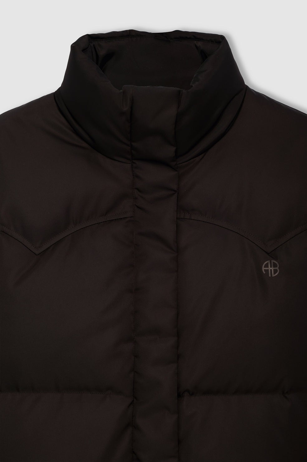 Oslo Cropped Puffer - Dark Brown
