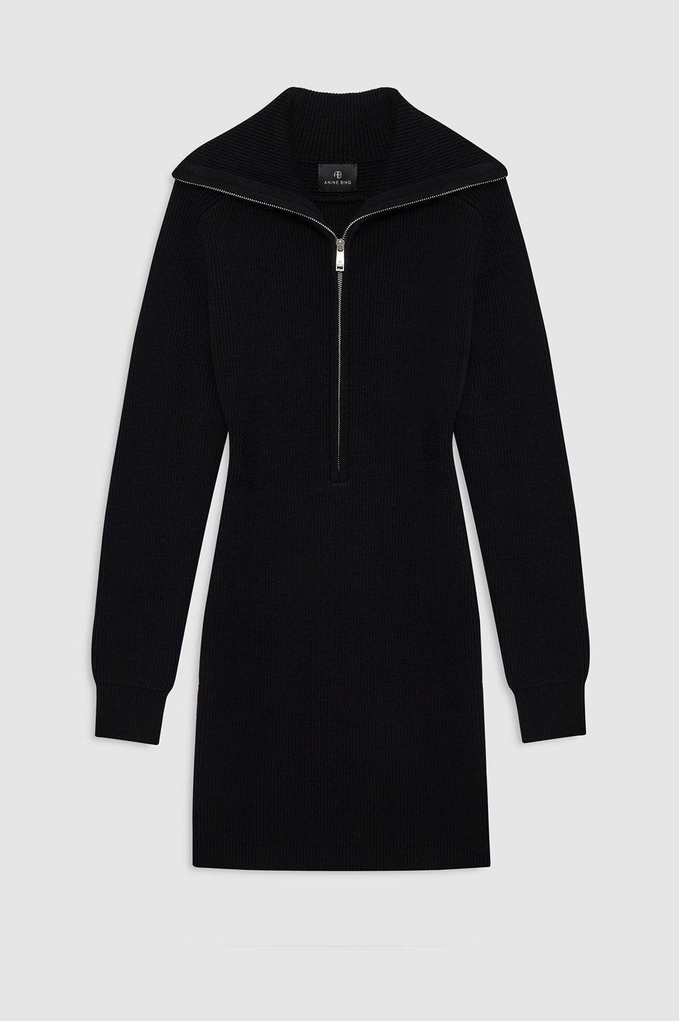 June Trucker Collar Dress - Black