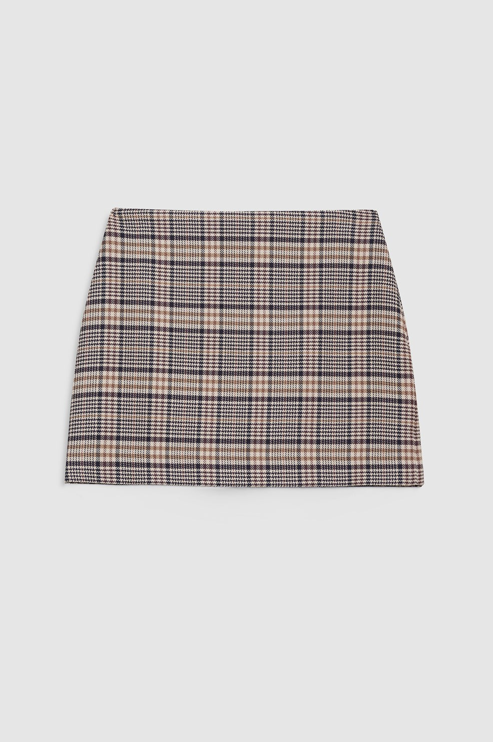 Tierra Skirt - Beige And Navy Checks