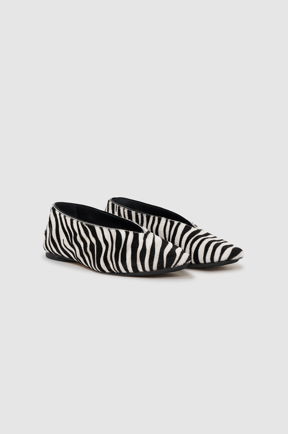 Ana Flats Calf Hair - Zebra