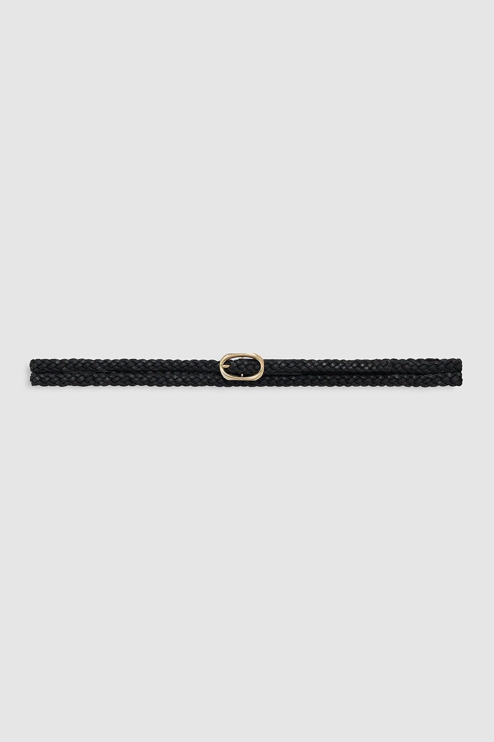 Small Double Signature Link Belt Braided - Black