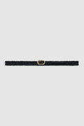 Small Double Signature Link Belt Braided - Black