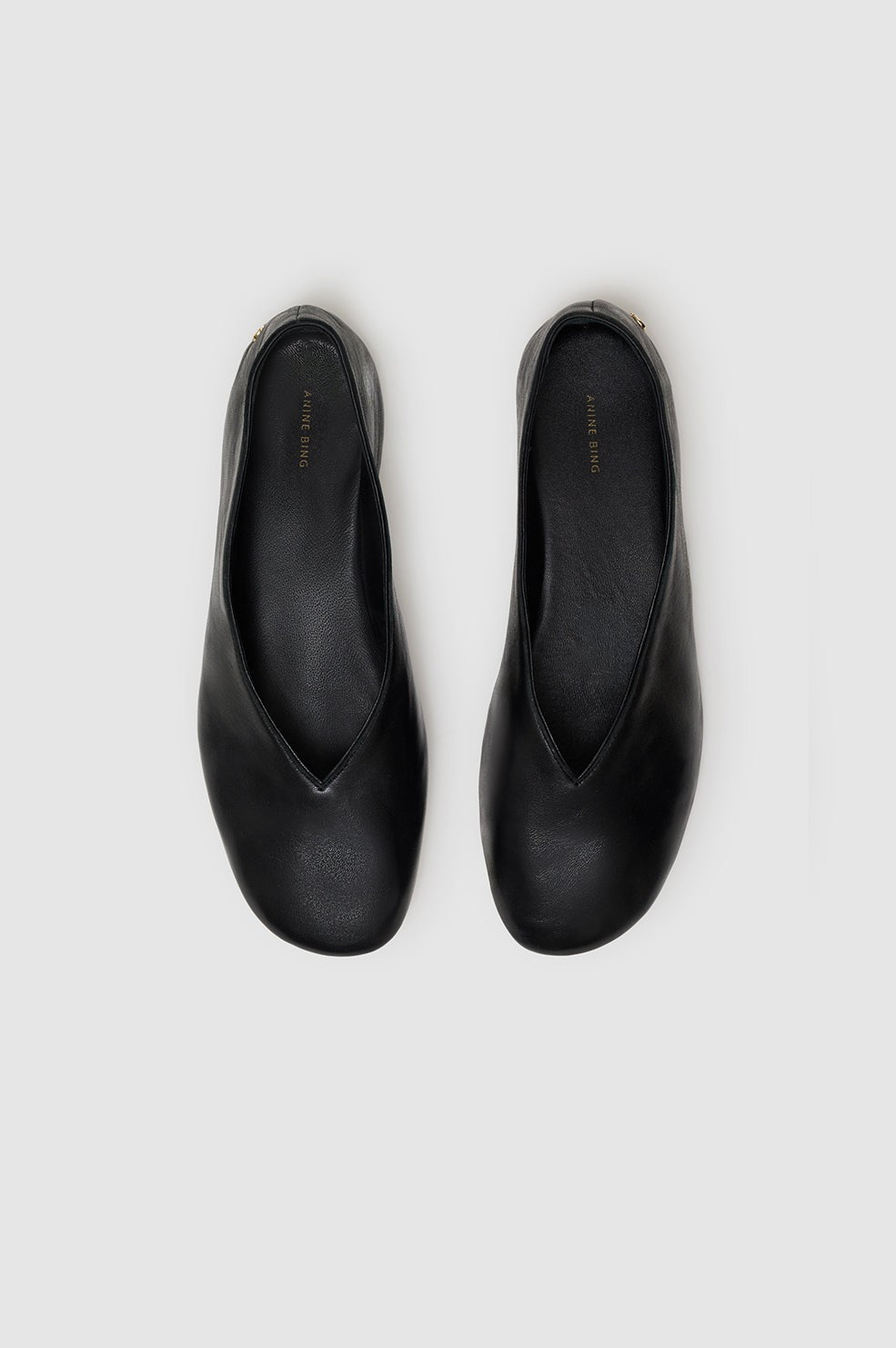 Ana Flats Smooth Leather - Black