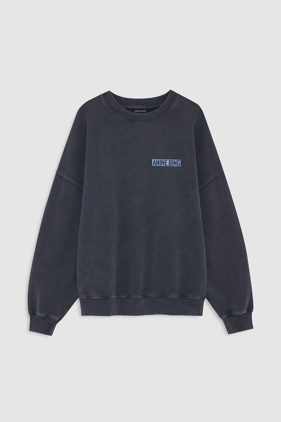 Miles Sweatshirt Palm - Washed Black