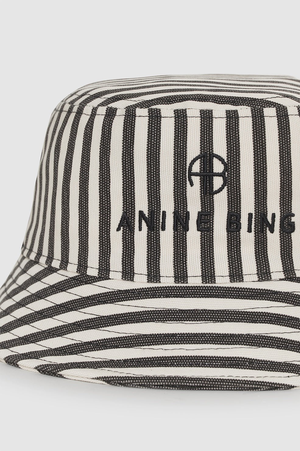 Nicks Bucket Hat - White And Black Stripe
