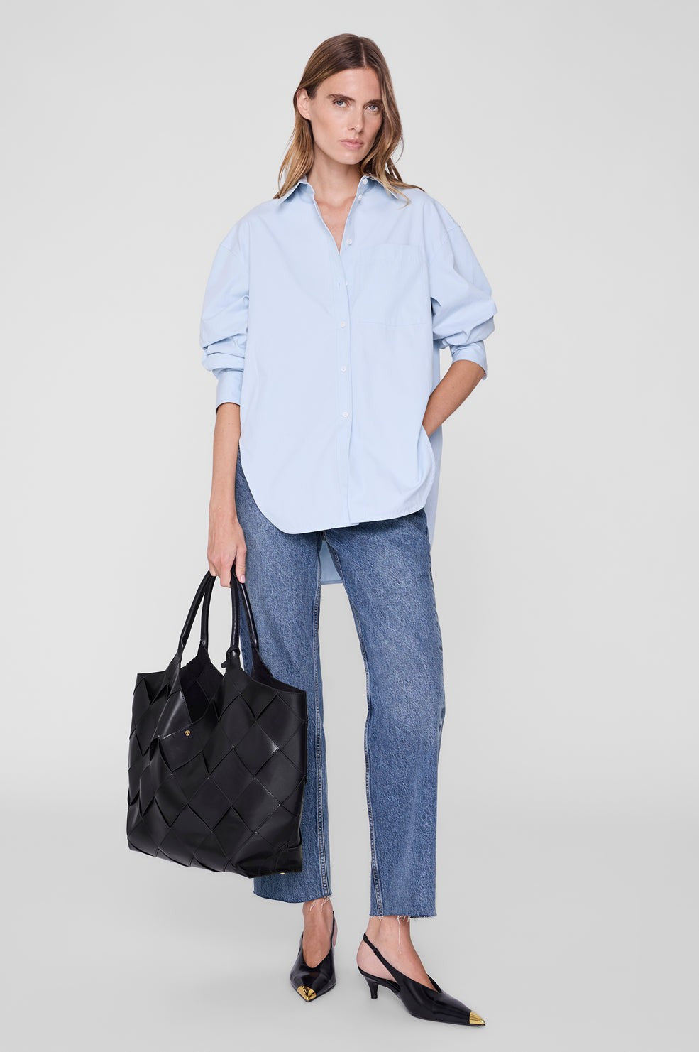 Lili Tote Braided Leather - Black