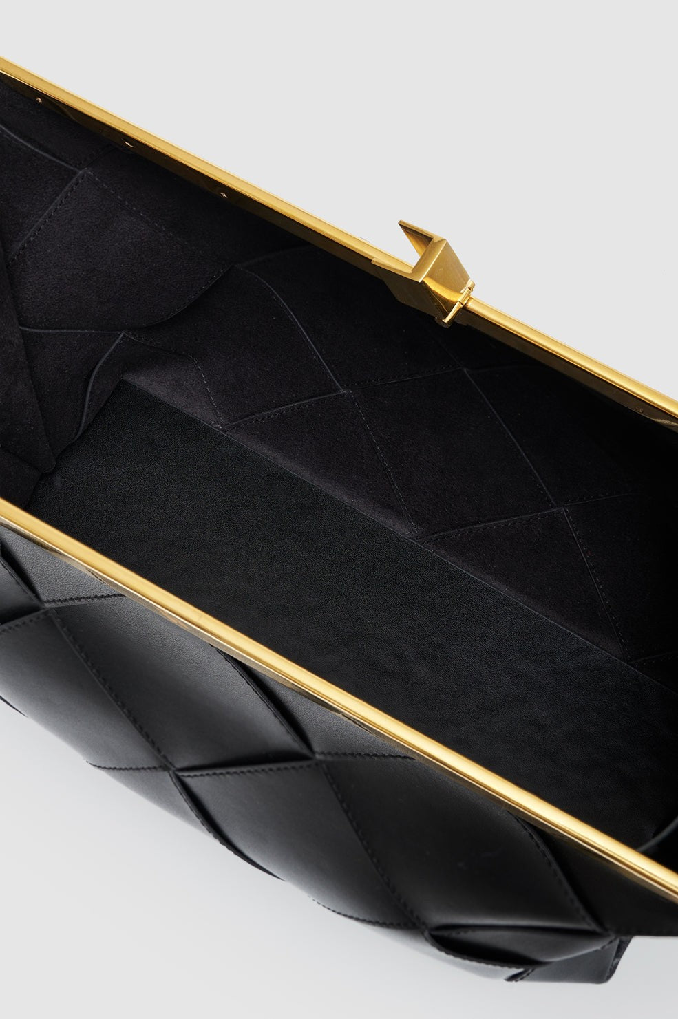 Anine Clutch Braided Leather - Black