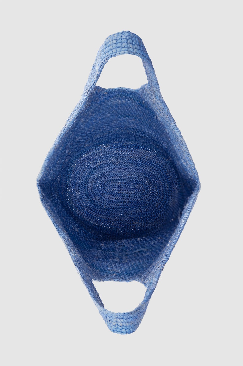 Leah Logo Hobo Raffia - Storm Blue