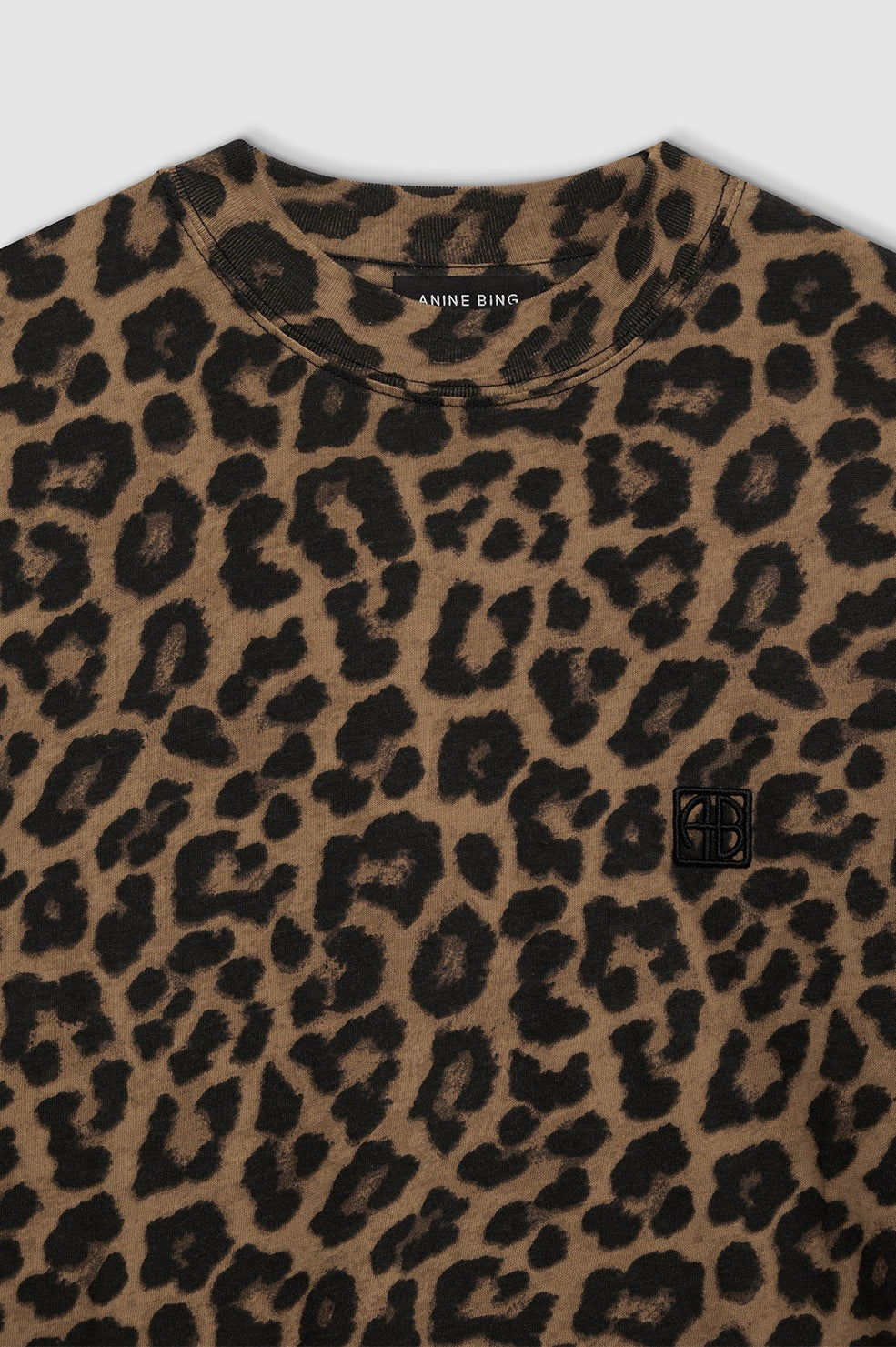 Avi Tee - Black And Brown Leopard