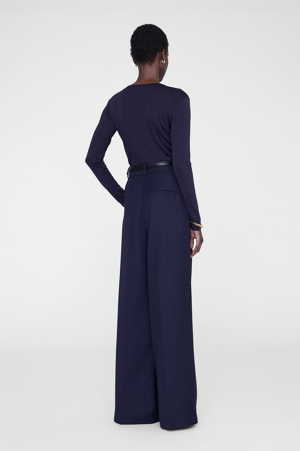 Sylvie Long Sleeve Tee - Midnight Blue