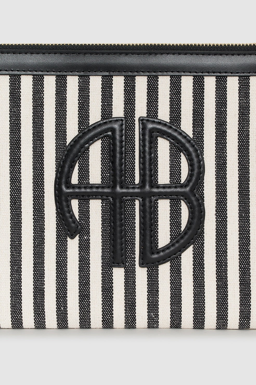 Lili Pouch - White And Black Stripe