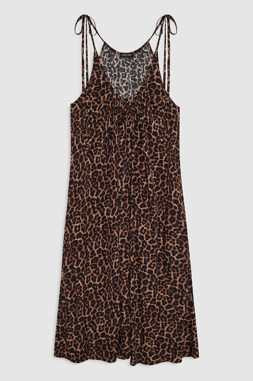 Flora Dress - Black And Brown Leopard