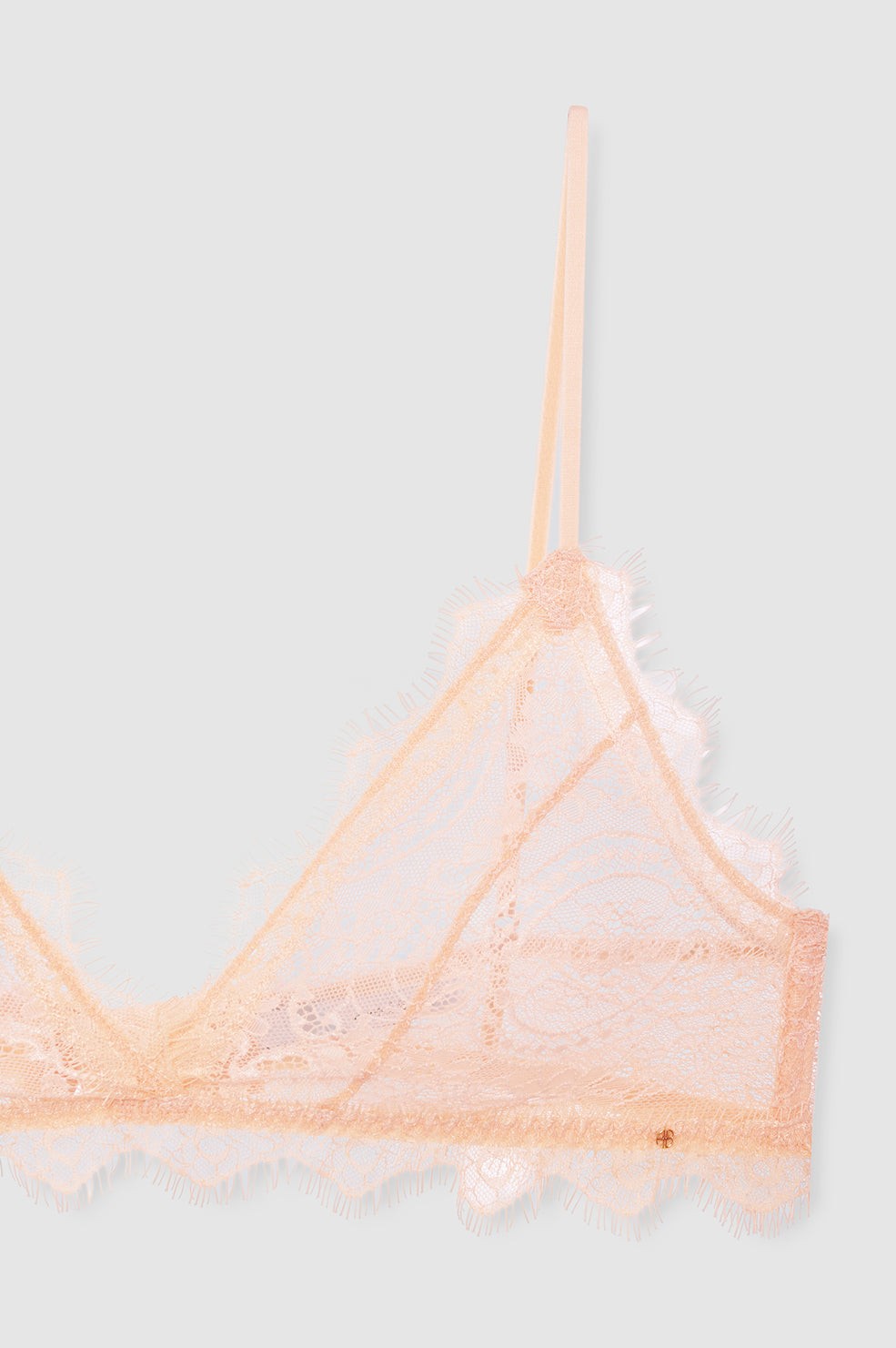 Lace Bra With Trim - Blush