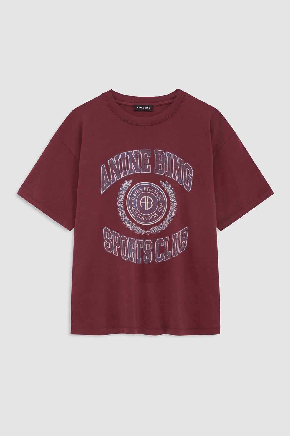 Cade Tee Collegiate - Burgundy
