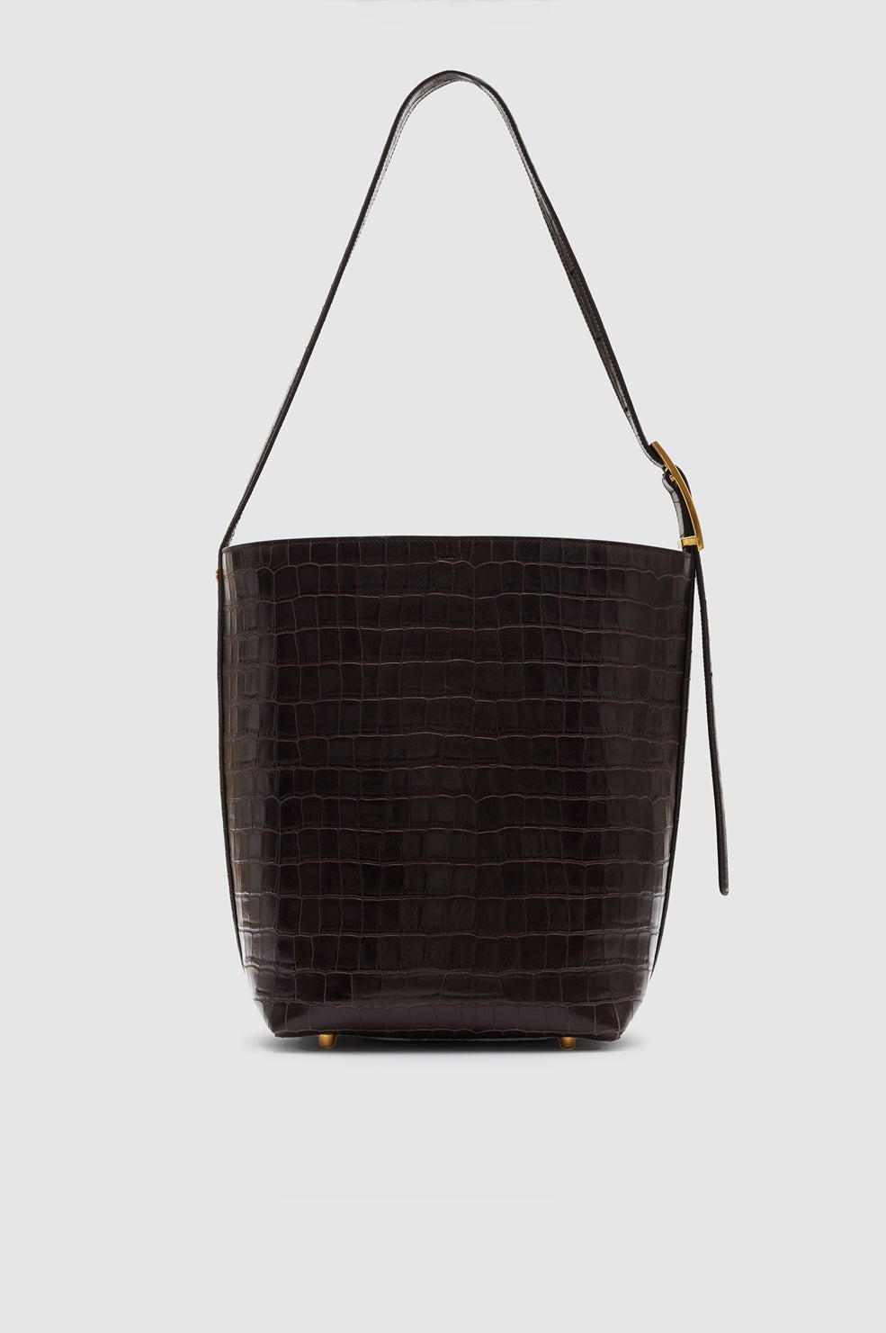 Elly Bucket Bag Embossed - Dark Brown